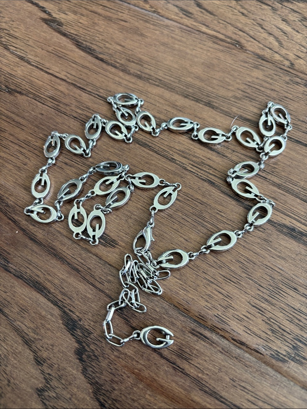 Silver "G" Link Chain Belt